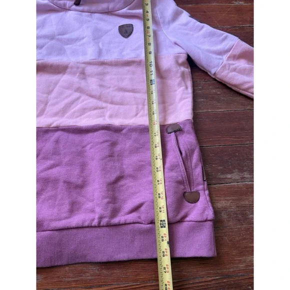 Wanakome Hoodie Pullover Sweatshirt Small Shacket Asymmetrical Pink - Picture 6 of 7